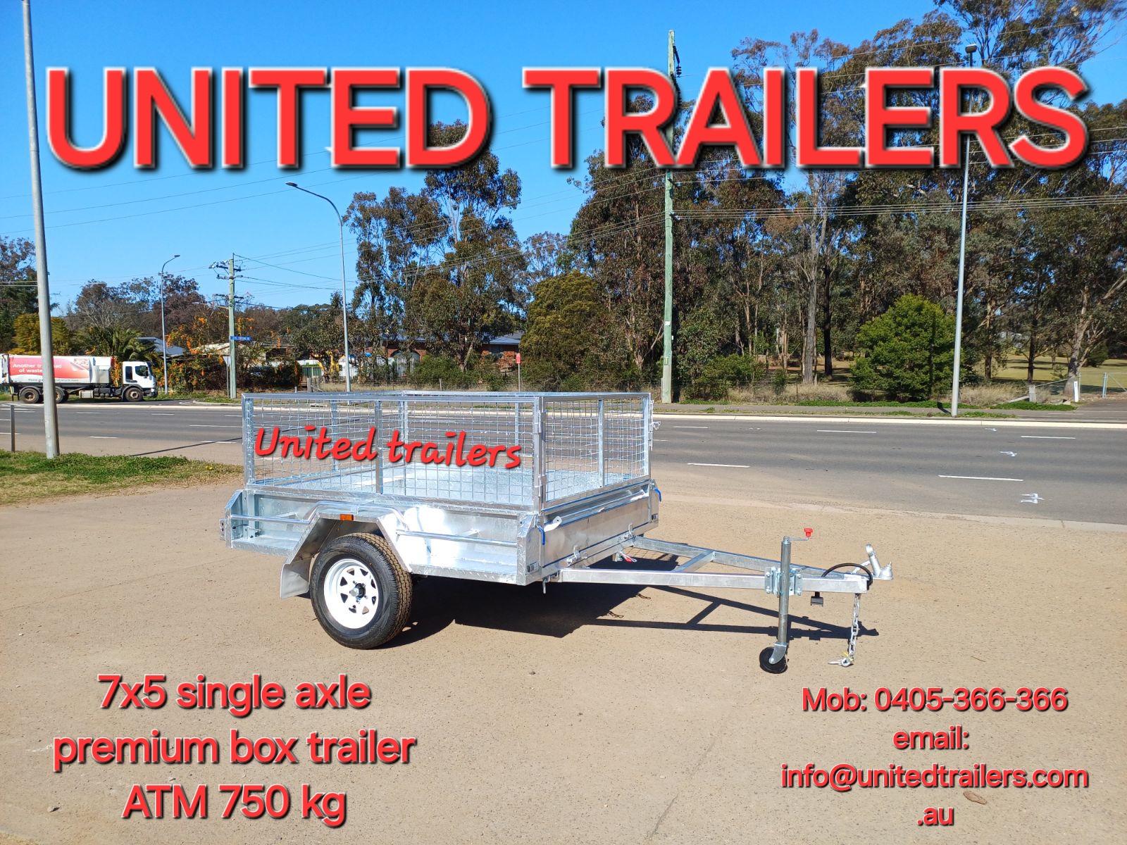 7×5 Galvanised Single Axle Premium Box Trailer 750 KG ATM